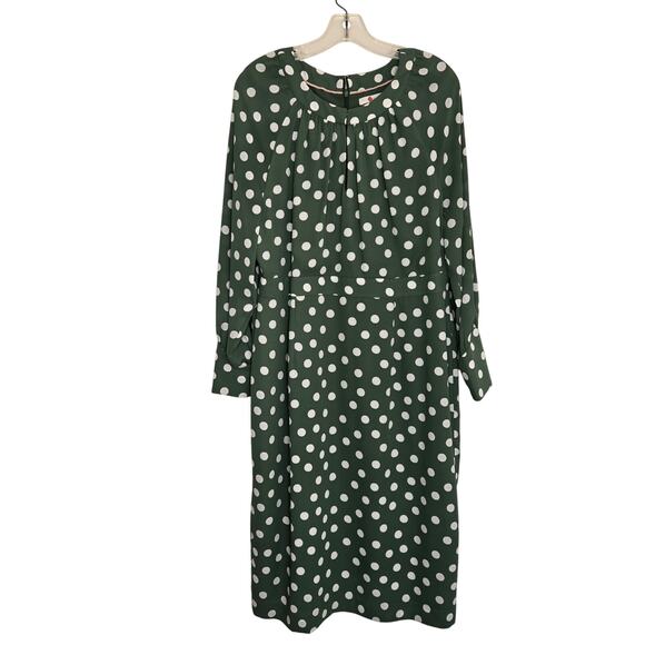 Boden Portia Polka Dot Dress Retro Professional Workwear Green Women 14 - Picture 11 of 14